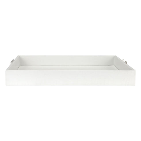White Croc Leather Tray Geo